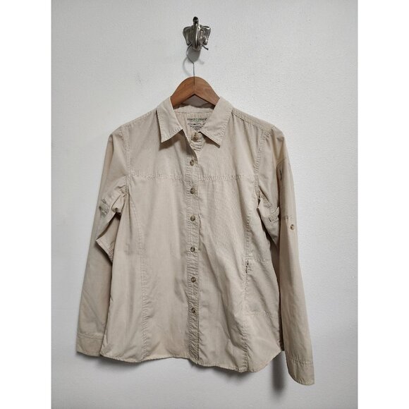 Exofficio Bugs Away baja bone beige insect shield long sleeve shirt S - Picture 1 of 5